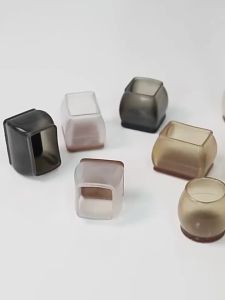 4 Miếng Đệm Chân Ghế Silicon Chống Trượt Chống Ồn Bảo Vệ Chân Đồ Nội Thất Dành Cho Sàn Gỗ Bọc Chân Ghế Sofa Hình Vuông