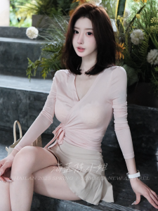 Ballet Style Sweet Short Top Cross Tie V-Neck T-Shirt plus High Waist Skirt Pants Spicy Girl Set Casual Universal Fit Outdoor Ladies Fashion