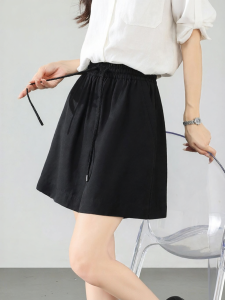 OSA | High Waist Wide Leg Shorts Slim Fit Adjustable String 3/4 Length