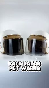 Kaca Helm Bogo Universal Pet warna Pink Coklat Kaca Datar Hitam Bening