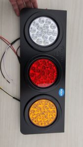 J101S13 SHILIDUO SD-2008 ROUND IRON BASE TAIL LAMP 24V LED SMD LAMPU BELAKANG TRALIER LORRY TRUCK SD2008