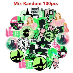 Potdemiel | 18-100Pcs Wicked Shoe Charms Cartoon Clog Sandal Accessories DIY Shoe Decoration Wristband Girl Women Party X-mas Gifts