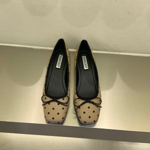 Comfy Ballet Flats Dot Pattern French Style Womens Single Shoes