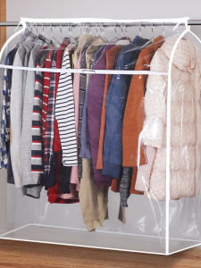 Full-Closure Dust-Proof Clothes Cover Transparent Hanging Suitcase Coat Storage Bag Home Use Wardrobe Organization Tool