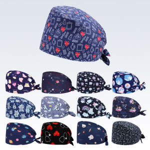 2026 Heart Scrub Man Caps Soft Adjustable Nursing Hats Digital Cotton Home and Work Womens Skullcaps M1205