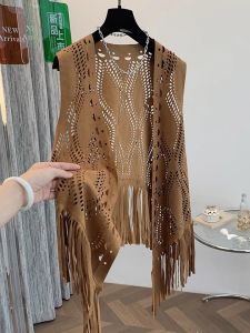 AIYITI | Plus Size Bohemian Style Sleeveless Vest Hollow Out Fringed Summer Top For Plus Size Women Commute Thin Fabric Online Exclusive