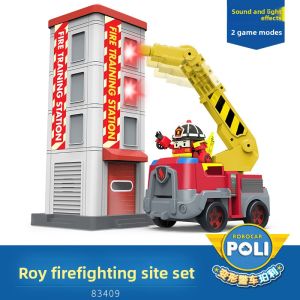 Robocar Poli | Sound & Light Fire Truck Playset for Kids