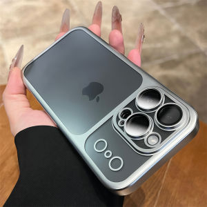 Ốp Điện Thoại iPhone 17/16/15/14/13 Pro Max Plus Cao Cấp Trong Suốt Mờ Chất Liệu PC Viền Mạ Điện Kèm Miếng Dán Bảo Vệ Ống Kính