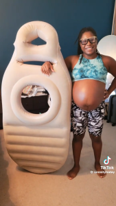 Inflatable Full Body Pregnancy Pillow Suitable for Easy Sleeping - Inflatable Pregnancy Mattress with Belly Hole孕妇床