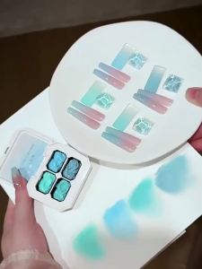 Gel Tạo Bọt Blue Glacier 4ml Màu Sắc Mát Lạnh Dành Cho Nail Art Tạo Hiệu Ứng Gradient Mơ Màng Lọ Đơn Hoặc Bộ 4 Màu