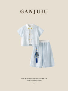 BOGUXIONG | New Summer White Han-style Two-Piece Set With Buttons and Tassels