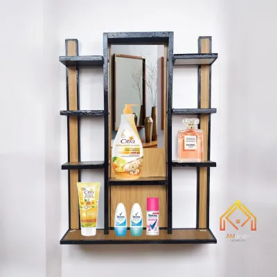 Rak Kosmetik Jumbo 2 Tiang Rak Hias Tolet Dinding Bongkar Pasang