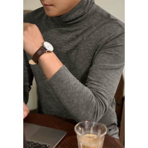 PERDONTOO | High Neck Wool Silk Warm Thick T-Shirt