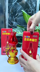 Đèn Thờ Vĩnh Cửu Dùng Pin AAA Để Bàn Kiểu Dáng Sang Trọng Đèn Led Trang Trí Hình Đèn Dầu Cổ Điền