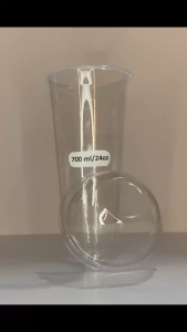 【50 PCS】CUP BENING 24oz 700ml - Gelas Plastik Bening Datar Thinwall PP - CUP MINUMAN KEKINIAN - TUTUP CEMBUNG