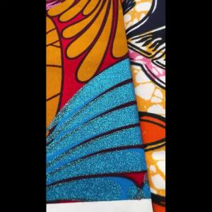 Vải Ren Cotton In Họa Tiết Lấp Lánh Nigeria 2026 6 Thước Chất Lượng Cao Vải Ankara Sáp Dành Cho Đầm Dự Tiệc Nữ Phong Cách Ghana