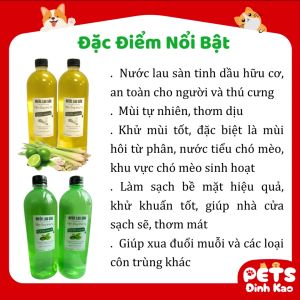 Nước Lau Sàn Khử Mùi Chó Mèo Siêu Hiệu Quả Tinh Dầu Hữu Cơ Thơm Mát - Tiệm Ông Nhà Tui