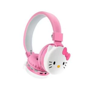 Sanrio | Sanrio Bluetooth Headphone Hello Kitty Wireless Headsets Cartoon Mic Foldable Lightweight Earphone for Phones Laptop Gift Pink