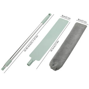 Ceiling Fan Cleaner Duster with 2 Detachable Dusting Head Ceiling Fan Blade Cleaner with Extension Pole Adjusts