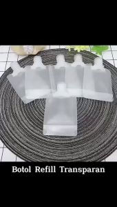 Botol Refill Transparan 30ml 50ml 100ml / Fliptop Travel Bottle Cosmetic Lotion Shower Gel / Isi Ulang Sabun Cair Handbody Skincare Shampoo Serbaguna / Kantong Pouch Portable Bahan Plastik / Tempat Sampo Tebal Traveling Organizer - HOMIA