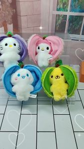 Móc Khóa Balo Gấu Bông Giá Rẻ Kuromi Cinnamoroll Melody Sanrio Nằm Trong Trái Nho Dâu Bơ Đồ Chơi Đáng Yêu