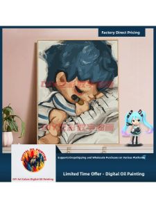 Birthday Gift Popular Bubbles And Wild DIY Digital Oil Painting Acrylic Coloring Modern Simple Style Hand Painted Canvas Artwork