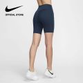 Nike Women's Universa Medium-Support High-Waisted 8" Biker Shorts with Pockets - Armoury Navy [DQ5995-478]. 