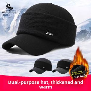 Warm Elderly Mens Winter Baseball Cap with Ear Protection