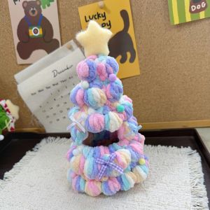 Hand Knitted Christmas Tree Hellokitty Doll Clothes KT Cat Decorative Dolls Knitwear Yarn Changing Costume Accessories