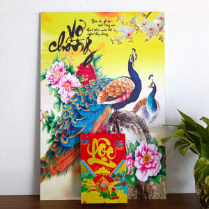 Lịch tết 2027 lịch thư pháp Vợ Chồng lịch tráng gương bằng gỗ bền đẹp theo thời gian