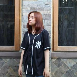 Jersey Baseball Dodgers Hitam