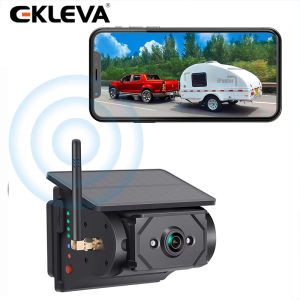 EKLEVA Caravan Trailer Horse Float Hitch Wireless Solar Backup Camera BSD Battery Powered WIFI APP For Android IOS Cellphones