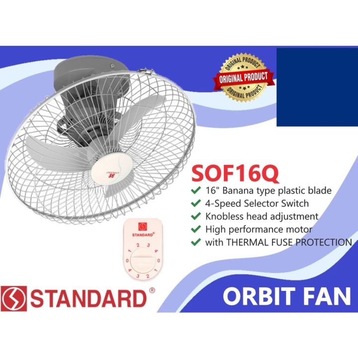 Standard Electric fan orbit fan ceiling fan 16” banana blade | Lazada PH