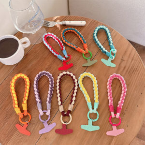 Hàn Quốc Nhật Bản Thủ Công Nhiều Màu Sắc Dệt Dây Điện Thoại Di Động Dây Sáng Tạo Ngắn Nylon Móc Khóa Xoắn Túi Treo Cổ Tay Vòng Tay