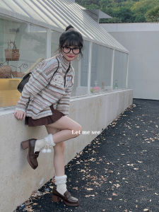 Let Me See Fall and Winter New Arrival Young Adult Soft Glutinous Lamb Wool Tube Socks Fur Ball Lolita Young Adult Bunching Socks