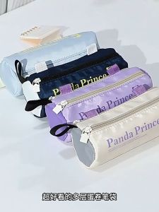 DUAL Two layer Panda Prince Classic Round Roll waterproof portable niche cute stationery pencil case box