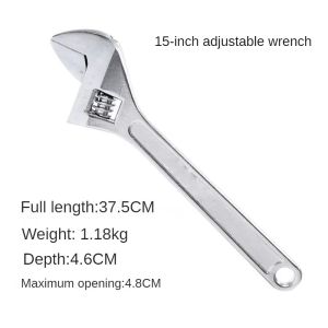 6 "/8"/10 "/12"/15 "inch adjustable wrench universal adjustable wrench automotive maintenance and repair tool sliding wrench