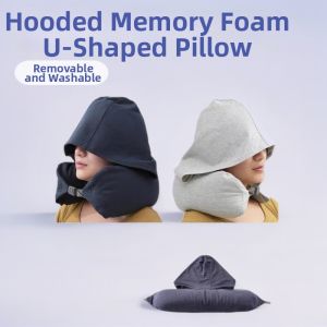 Memory Foam Hat Attached U-shaped Pillow