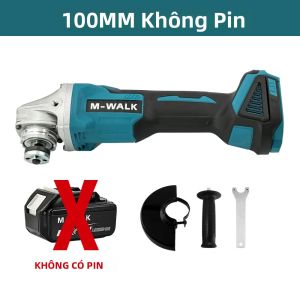 Máy Mài Góc Không Chổi Than M-WALK 100/125mm Dụng Cụ Điện Không Dây Tương Thích Với Pin Makita 18V Dùng Để Đánh Bóng Và Cắt