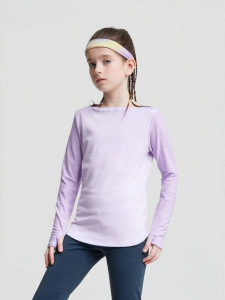 moodytiger | Breathable Soft Waist-cinching Sparkle Professional Ice Skating Shirt for Girls