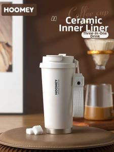 HOOMEY | Thermos Straw Cup Insulation Attractive Ceramic Coated Liner