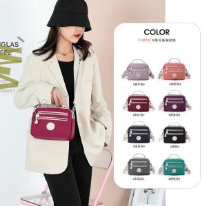 Tas Selempang Wanita Sling Shoulder Bag Wanita Waterproof Nylon ICF011
