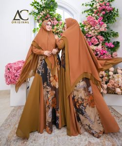 gamis syari kamila/fiona series  terbaru BY AC COLECCTION bahan ceruty premium