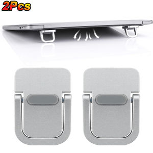 2pcs/Set Laptop Stand for Computer Keyboard Stand Riser Aluminum Mini Portable Laptop Stands for Notebook