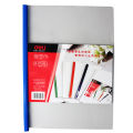 Deli 5531-Drawer Rod Clip A4 Stick File Folder Triangle Bone Rod Clip Trolley Folder Transparent Folder. 