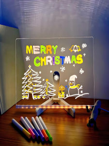 Bo Mạch LED Sáng Trong Suốt Không Bụi Cho Trẻ Em Bảng Viết Tay Bằng Nhựa Acrylic Để Bán Hàng Quảng Cáo Bảng Đen Có Thể Xóa Được