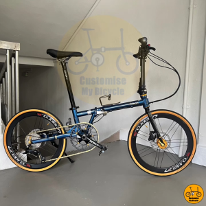 🐳 Fnhon Gust 22” 𝗠𝗥𝗧/𝗕𝘂𝘀-𝗙𝗿𝗶𝗲𝗻𝗱𝗹𝘆 Shimano 9s 𝟭𝟰 𝗙𝗿𝗲𝗲𝗯𝗶𝗲𝘀 Litepro Plus Aero Schwalbe One • Folding Foldie Fold Bike Bicycle • 20” inches 451 Deep Sea blue • Lipat Basikal Dahon Crius Kayuh Cycle • Customise My Bicycle •
