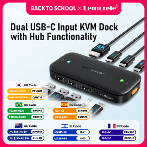 Lemorele | Lemorele H200 USB C Switch 2 in 1 Out 4K 60Hz USB-C Switcher for PS5 Xbox PC Laptop Monitor Projector Keyboard Mouse Docking