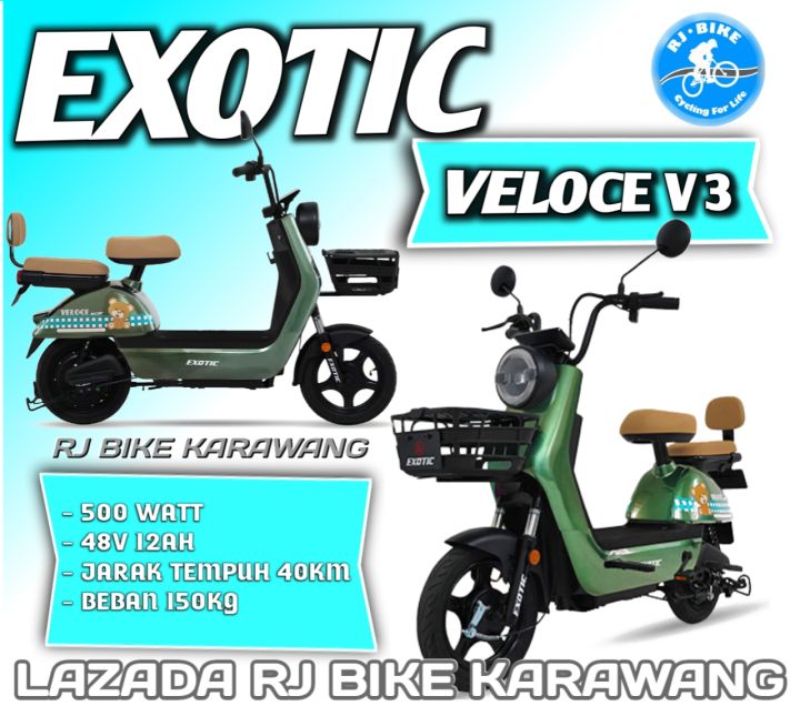 Sepeda Listrik Exotic Veloce V3 New Model Promo Turun Harga