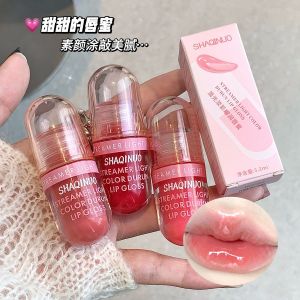 Shaqinuo Lip Gloss Transparent Moisturizing Colorful Overlap Glowing Lipstick Base Coat for Lipstick Application